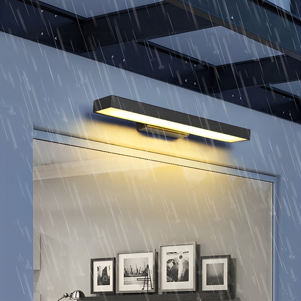 [Open-Box]Outdoor Motion Sensor Black Rectangle Wall Light