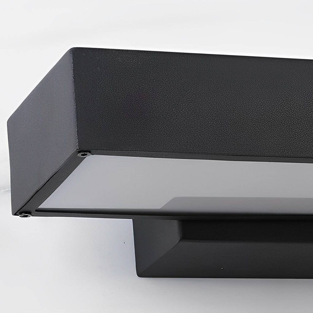 [Open-Box]Outdoor Motion Sensor Black Rectangle Wall Light