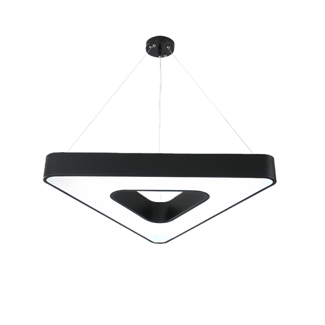 Black Modern Chandeliers Creative LED Triangular Ceiling Light