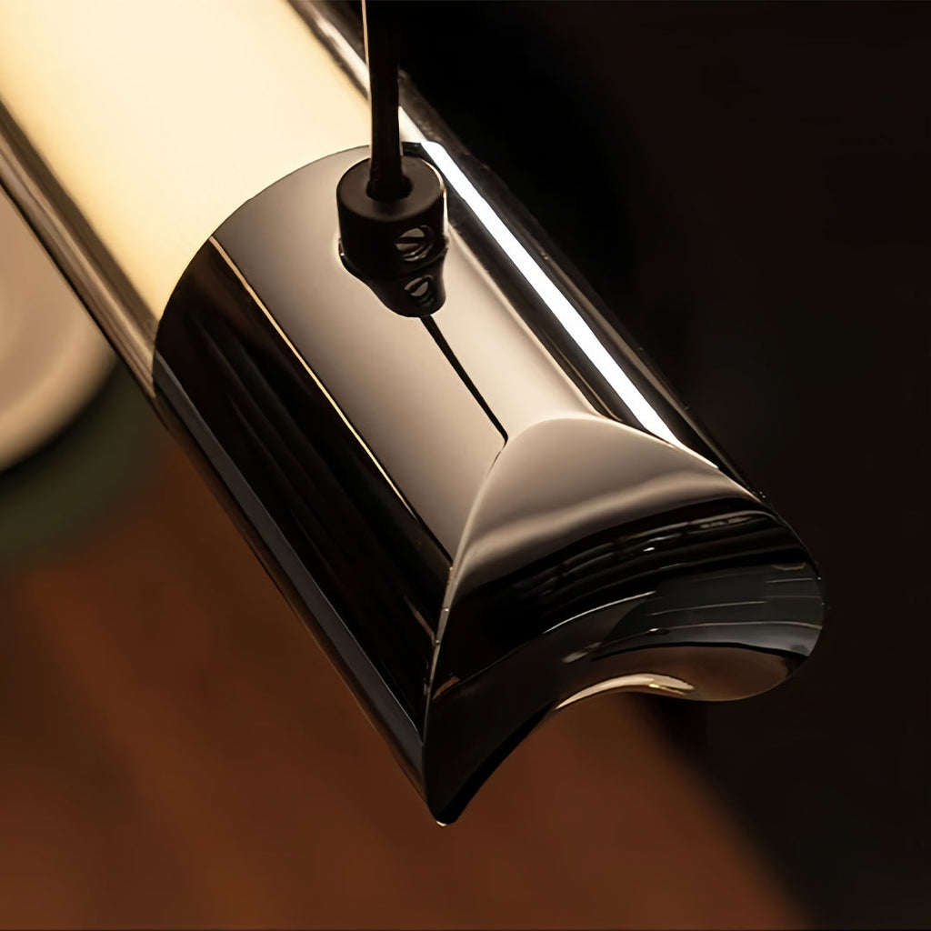 Black Linear Suspension Light Minimalist Island Ceiling Light