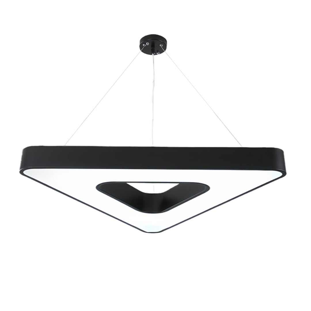 Black Modern Chandeliers Creative LED Triangular Ceiling Light