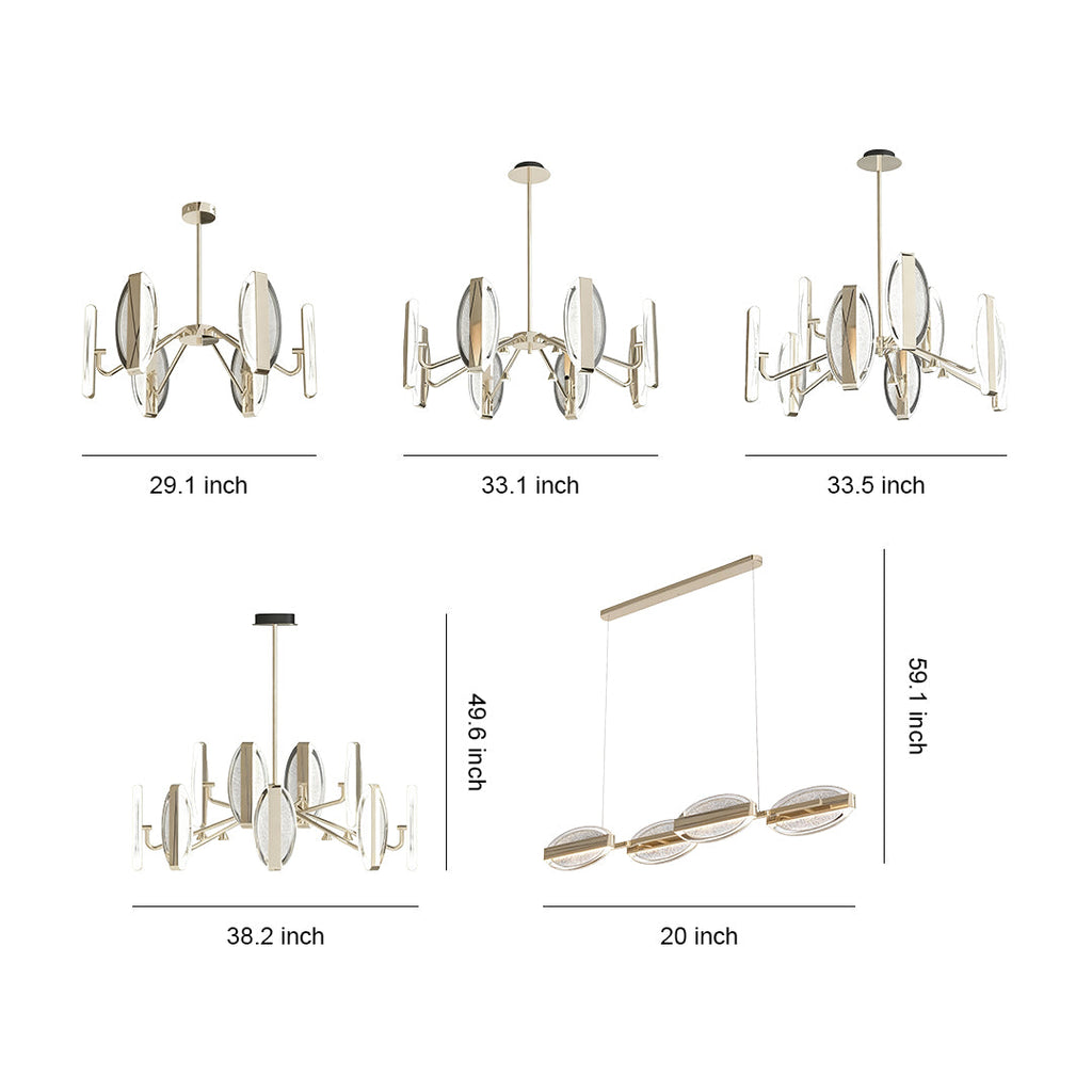 Gold Chandelier Modern Modern Minimalist Acrylic Ceiling Light