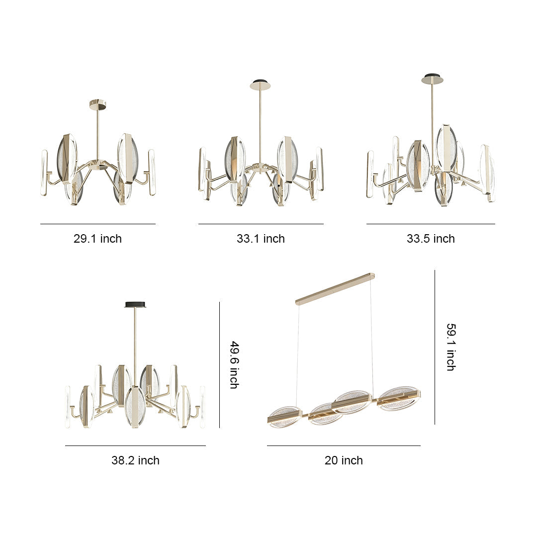 Gold Chandelier Modern Modern Minimalist Acrylic Ceiling Light