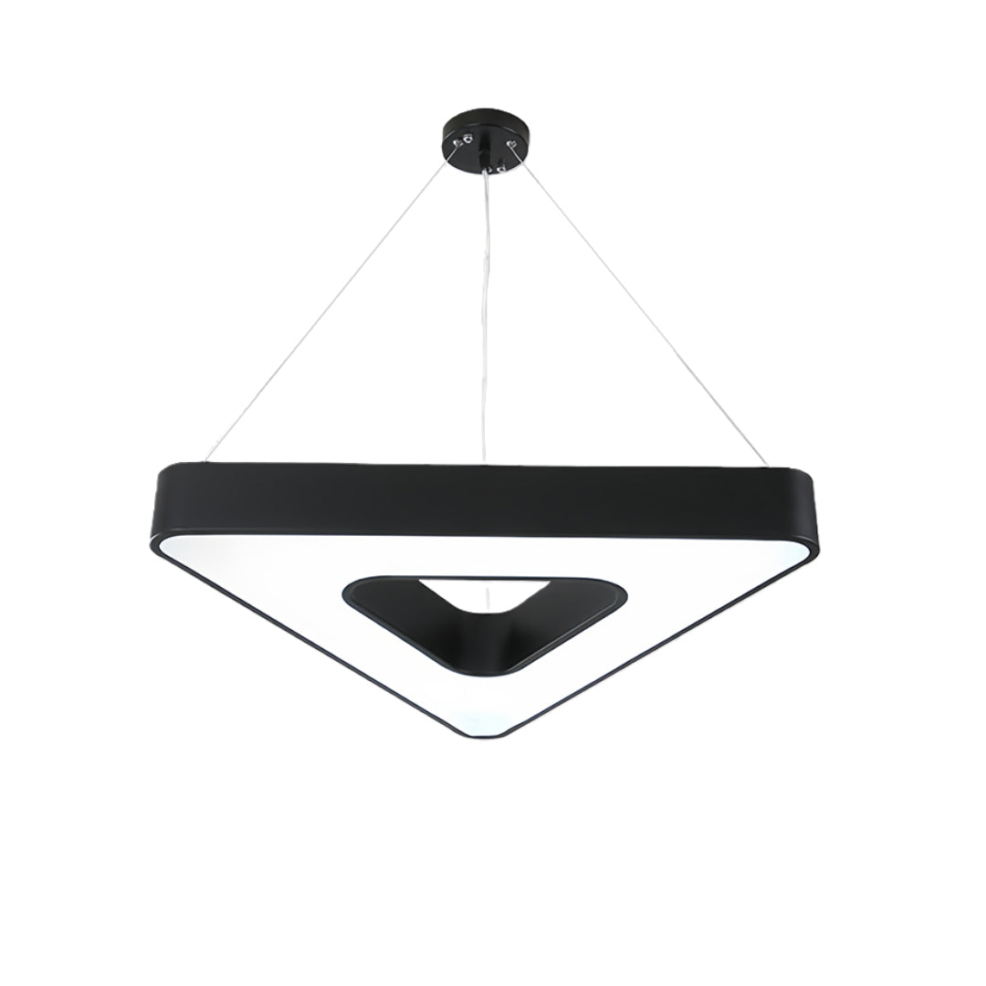 Black Modern Chandeliers Creative LED Triangular Ceiling Light