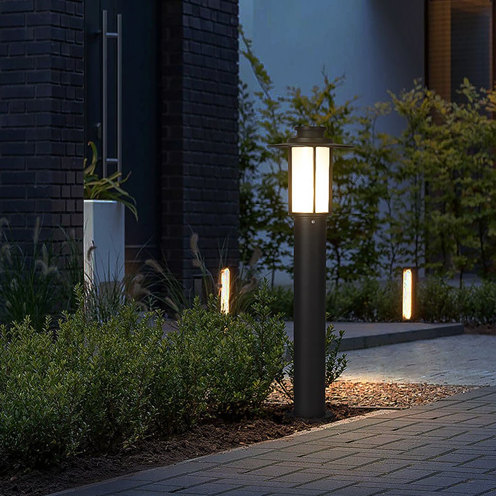 Sleek Cylindrical LED Bollard Light Modern Decorative Outdoor Lighting